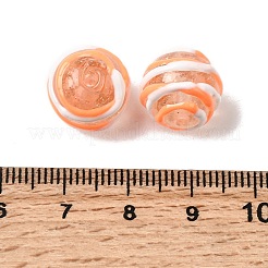 Handmade Gold Sand Enamel Lampwork Beads&nbsp;LAMP-B035-03F