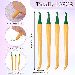 10Pcs Plastic Pepper Shape Gel Pen&nbsp;AJEW-TA0002-42B