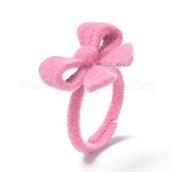 Bowknot Flocky Adjustable Rings&nbsp;RJEW-G117-02