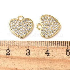 Brass Micro Pave Cubic Zirconia Charms&nbsp;KK-C086-07G