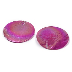 Spray Painted Natural Capiz Shell Pendants&nbsp;SSHEL-Z002-01E