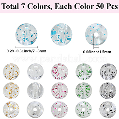 350Pcs 7 Colors Transparent Acrylic Beads&nbsp;MACR-PA0001-26