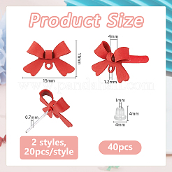 Christmas Theme 40Pcs Alloy Stud Earring Findings&nbsp;EJEW-DC0001-48
