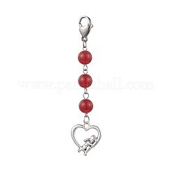 Heart Alloy Pendant Decorations&nbsp;HJEW-JM02926