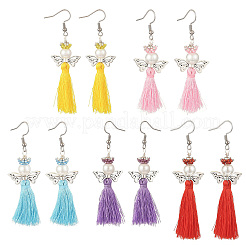 Angel 304 Stainless Steel Dangle Earrings&nbsp;EJEW-MZ00410