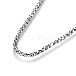 Tarnish Resistant Adjustable 304 Stainless Steel Slider Necklaces&nbsp;MAK-L026-05B-P
