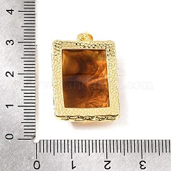 Brass Resin Pendants&nbsp;KK-A296-53G-G02