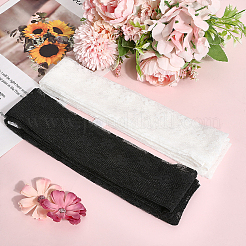 2Pcs 2 Colors Polyester Lace Long Silk Scarf for Women Girls&nbsp;AJEW-GF0011-28E