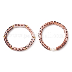 2Pcs 2 Styles Spray Painted Acrylic Beads Stretch Bracelets for Women&nbsp;BJEW-JB12951