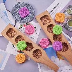 Flat Round & Square & Flower Wooden Press Mooncake Molds&nbsp;BAKE-SZ0001-02