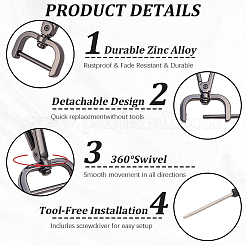 6Pcs Zinc Alloy Swivel Clasps&nbsp;FIND-SP0005-67B