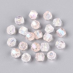 Transparent Spray Painted Glass Beads&nbsp;EGLA-N018-4mm-08