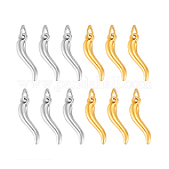 12Pcs 2 Colors 304 Stainless Steel Pendants&nbsp;PALLOY-PH01906