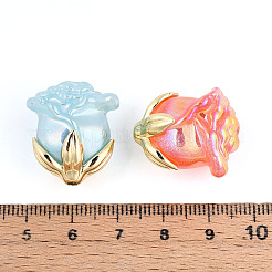 Iridescent Plating Acrylic Beads&nbsp;MACR-C029-06