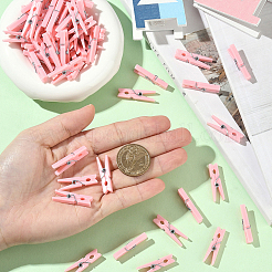 100Pcs DIY Wood Photo Paper Craft Clips&nbsp;AJEW-SP0003-42A