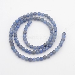 Dyed & Heated Natural Blue Aventurine Round Beads Strands&nbsp;G-N0120-08-4mm