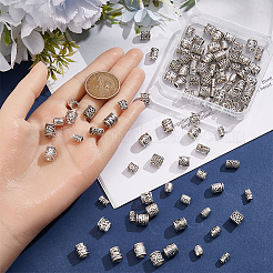 100Pcs 10 Styles Tibetan Style Zinc Alloy Beads&nbsp;FIND-SP0005-90