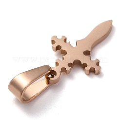 304 Stainless Steel Pendants&nbsp;STAS-P253-15RG