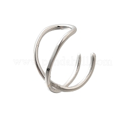 925 Sterling Silver Cuff Earrings for Women&nbsp;EJEW-F360-01B-P