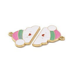 Christmas Theme Rack Plating Alloy Enamel Pendants&nbsp;PALLOY-O109-25LG