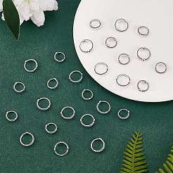 40Pcs 2 Styles Alloy Bead Ring Antique Fried Dough Twists Bead Ring Straight Hole Circle Bead Ring DIY Bracelet Accessories Materials&nbsp;JX593A