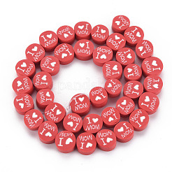 Handmade Polymer Clay Bead Strands&nbsp;CLAY-S096-013D