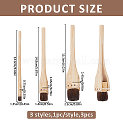 3Pcs 3 Styles Fur Painting Brushes&nbsp;DIY-FH0011-26