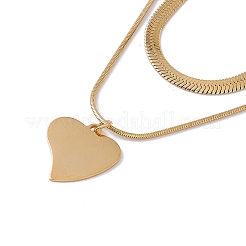 2Pcs 2 Style Ion Plating(IP) 304 Stainless Steel Leaf Pendant Necklaces Set&nbsp;NJEW-G090-05G