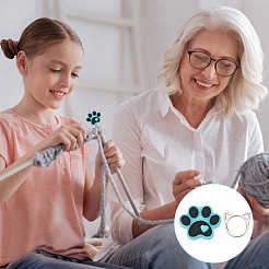 Dog Paw Print Food Grade Eco-Friendly Silicone Beads&nbsp;DIY-GO0001-89