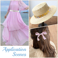 2Sets 2 Styles Polyester Flower Printed Ribbon&nbsp;OCOR-CY0004-52