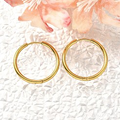304 Stainless Steel Hoop Earrings for Women&nbsp;EJEW-M068-15F-G