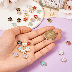 30Pcs 6 Colors Alloy Charms&nbsp;ENAM-TA0001-76