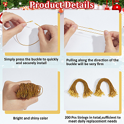 200Pcs Polyester Cord Tag Chains&nbsp;FIND-CP0003-36A