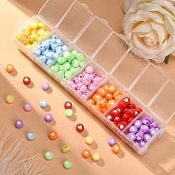245Pcs 7 Colors Opaque Acrylic Beads&nbsp;MACR-YW0001-76A