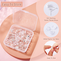 100Pcs 10 Styles Brass Studs Earrings Finding&nbsp;KK-TA0001-83
