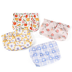 3Pcs 3 Colors Flower Printed Cloth Women's Mini Cosmetics Storage Bags&nbsp;ABAG-TA0001-98
