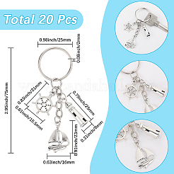 20Pcs Alloy Keychain&nbsp;KEYC-SC00006