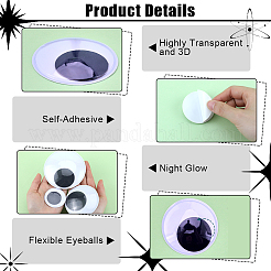 3 Pairs 3 Styles Plastic Eye Cabochons&nbsp;KY-GF0001-54