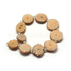 Natural Druzy Quartz Crystal Beads Strands&nbsp;G-F582-A13