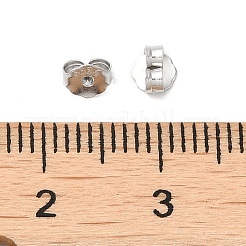 Rhodium Plated 925 Sterling Silver Friction Ear Nuts&nbsp;FIND-Z008-01P