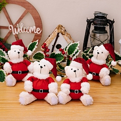 Christmas Plush Cloth Bear Figurines&nbsp;PW-WG14EBC-01
