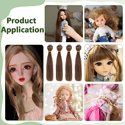 Plastic Long Straight Hairstyle Doll Wig Hair&nbsp;DIY-WH0656-99E