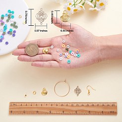 DIY Heishi Beaded Earring Making Kit&nbsp;DIY-SZ0009-48