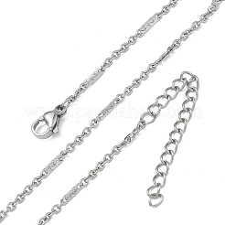 10Pcs 2MM 304 Stainless Steel Mixed Chain Necklaces&nbsp;NJEW-G203-06P