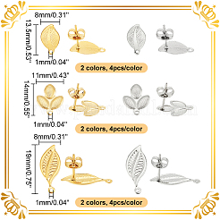 304 Stainless Steel Stud Earring Findings&nbsp;STAS-UN0017-01