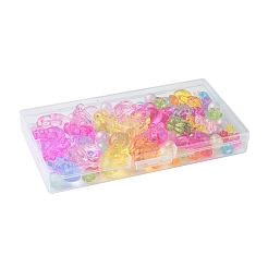 80Pcs 4 Styles Transparent Acrylic Beads&nbsp;MACR-FS0001-61