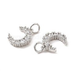 Brass Micro Pave Cubic Zirconia Charms&nbsp;KK-E068-VB412