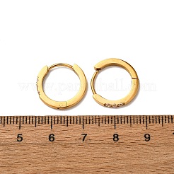 304 Stainless Steel Clear Cubic Zirconia Hoop Earrings&nbsp;EJEW-D331-18C-G