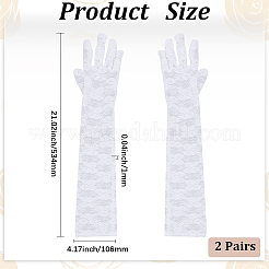 Polyester Long Lace Gloves&nbsp;AJEW-WH20011-95A