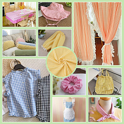 Tartan Pattern Cotton Fabric&nbsp;DIY-WH0591-273A